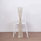 Champagne Geometric Diamond Glitz Sequin Chair Sashes - Add Glamour to Your Event